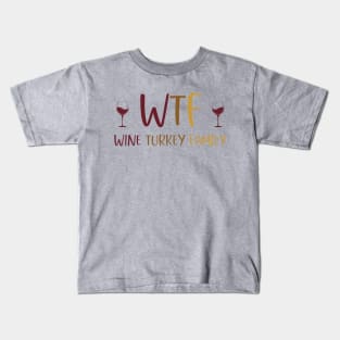 Wine Turkey Family Kids T-Shirt